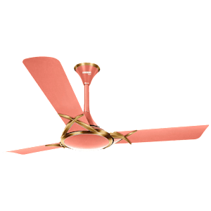 LUMINOUS Deltoid 3 Star 1200mm 3 Blade High Speed Ceiling Fan (Low Power Consumption, Rose Gold)