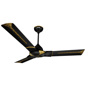 LUMINOUS Jaipur Ghoomar 3 Star 1200mm 3 Blade High Speed Ceiling Fan (Energy Saving, Abu Black)