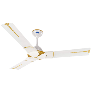 LUMINOUS Jaipur Ghoomar 3 Star 1200mm 3 Blade High Speed Ceiling Fan (Energy Saving, Makrana White)