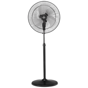 POLAR Blustery OSC 450mm 3 Blade Jerk Free Oscillation Pedestal Fan (Auto Thermal Overload Protection, Black)