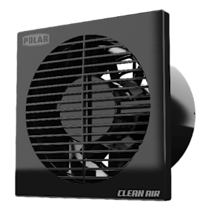 POLAR Clean Air Passion Axial 150mm Exhaust Fan (Silent Operation, Black)