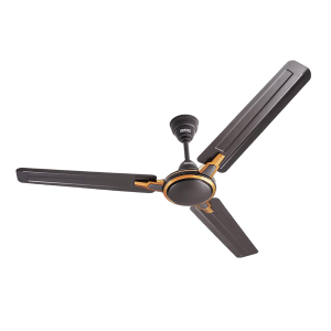 USHA Racer Chrome 1 Star 1200mm 3 Blade Copper Motor Ceiling Fan (Low Voltage, Smoke Brown)