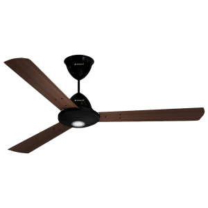 zunpulse Revelle 5 Star 1200mm 3 Blade BLDC Motor Ceiling Fan with Remote (Noiseless Operation, Walnut Brown)