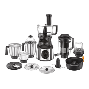 Prestige Endura Pro 1000 Watt Food Processor with 7 Blades (Black)