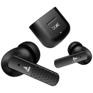 boAt Airdopes 91 TWS Earbuds with Environmental Noise Cancellation (IPX5 Water Resistant, ASAP Charge, Active Black)