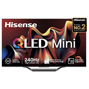 Hisense U7N 139.7 cm (55 inch) Mini QLED 4K Ultra HD VIDAA TV with Dolby Vision and Dolby Atmos (2024 model)