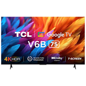 TCL V6B 189 cm (75 inch) 4K Ultra HD LED Google TV with Dolby Audio( 2024 Model)