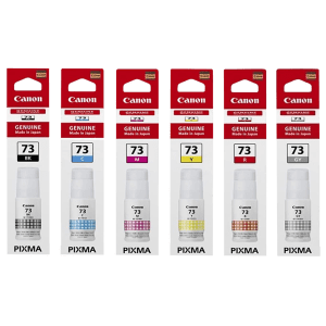 Canon Pixma GI 73 Pack of 6 Ink Bottle (4701C004AA, Multicolor)