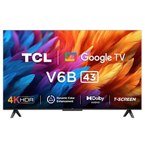 TCL V6B 109 cm (43 inch) 4K Ultra HD LED Google TV with Dolby Audio( 2024 Model)