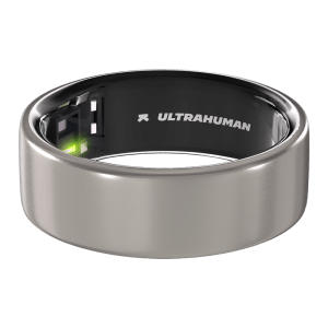 Ultrahuman Ring Air Smart Ring with Activity Tracker (Size 11, Upto 100 Meter Water Resistant, Raw Titanium)