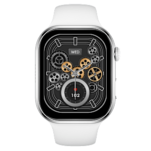 FIRE-BOLTT Brillia Smartwatch with Bluetooth Calling (51.30mm AMOLED Display, IP67 Water Resistant, Silver Strap )