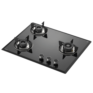 KAFF FBB 603 Tempered Glass Top 3 Burner Automatic Electric Hob (Enamelled Matt Finish Grills, Black)