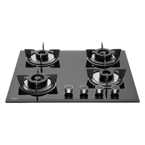 KAFF FBB 604 Tempered Glass Top 4 Burner Automatic Electric Hob (Enamelled Matt Finish Grills, Black)