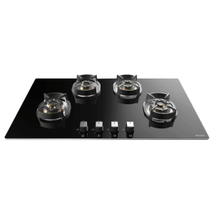 Faber Nexus IND HT904 CRS BR CI AI Toughened Glass Top 4 Burner Automatic Hob (Heavy Duty Pan Support, Black)