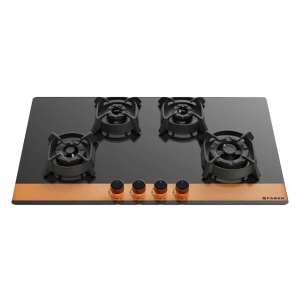 Faber Utopia Pro HT 804 BR CI Toughened Glass Top 4 Burner Automatic Electric Hob (Flame Failure Device, Black)