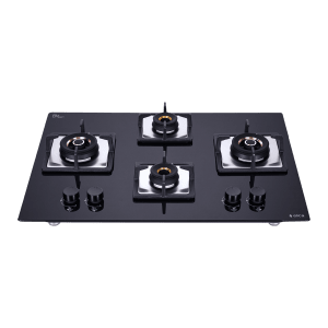 Elica FLEXI AB HCT 470 DX Glass Top 4 Burner Automatic Electric Hob (Multi Flame Control, Black)