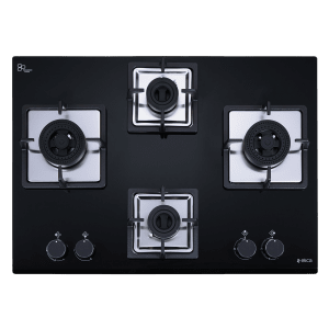 elica FLEXI AB 470 DX DFS 4 Burner Automatic Hob (Battery Operated, Black)