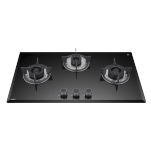 KAFF FBB 783 Tempered Glass Top 3 Burner Automatic Electric Hob (Enamelled Matt Finish Grills, Black)