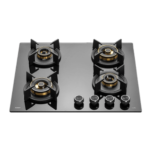 KAFF INF 604 Tempered Glass Top 4 Burner Automatic Electric Hob (Flame Failure Device, Black)