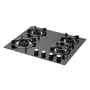 KAFF HBR 604 A Tempered Glass Top 4 Burner Automatic Electric Hob (Matte Enamelled Pan Support, Black)