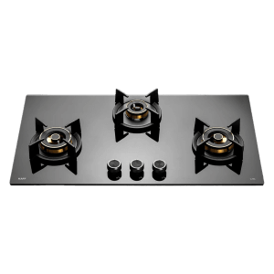 KAFF INF 783 Tempered Glass Top 3 Burner Automatic Electric Hob (Flame Failure Device, Black)