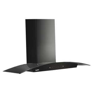 GLEN 6059 BL 90cm 1200m3/hr Ducted Auto Clean Wall Mounted Chimney with Touch Control Panel (Black)