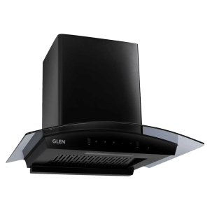 GLEN 6071 BL BLDC 60cm 1200m3/hr Ducted Auto Clean Wall Mounted Chimney with Touch Control Panel (Black)