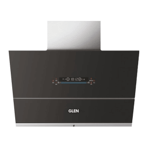 GLEN GL 6074 BL ACLN MS 90cm 1400m3/hr Ducted Auto Clean Wall Mounted Chimney with Touch Control Panel (Black)