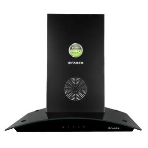 FABER FEEL 3D PLUS MAX T2S2 BK TC 60cm 1350m3/hr Ductless Auto Clean Wall Mounted Chimney with Touch Control Panel (Black)