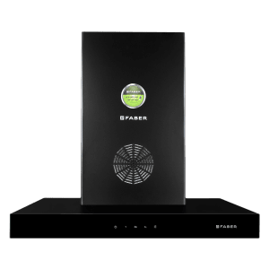 FABER STILUX 3D PLUS MAX T2S2 BK TC 60cm 1350m3/hr Ductless Wall Mounted Chimney with Touch Control Panel (Black)