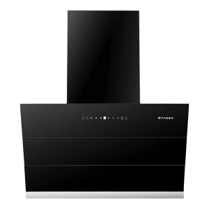 FABER ZENITH FL SC AC BK 75cm 1350m3/hr Ducted Auto Clean Wall Mounted Chimney with Touch Control Panel (Black)