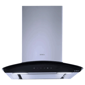 elica GLACE EDS HE LTW 60 BK NERO T4V LED 60cm 1010m3/hr Ducted Wall Mounted Chimney with Touch Control Panel (Silver)