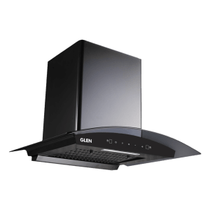 GLEN 6060 BL 60cm 1200m3/hr Ducted Auto Clean Wall Mounted Chimney with Touch Control Panel (Black)