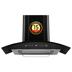 BLOWHOT Evana L BAC MS 90cm 1200m3/hr Ducted Auto Clean Wall Mounted Chimney with Motion Sensor (Matt Black)