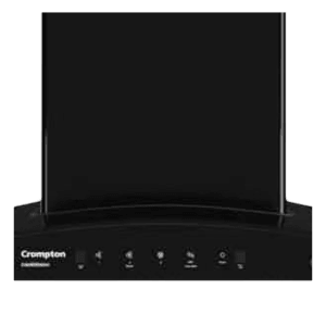 Crompton IntelliMotion 60cm 990m3/hr Ducted Auto Clean Wall Mounted Chimney with Gesture Control (Midnight Black)