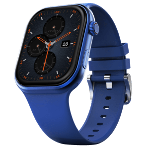 FIRE-BOLTT Brillia Smartwatch with Bluetooth Calling (51.30mm AMOLED Display, IP67 Water Resistant, Blue Strap )