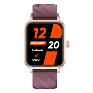 fastrack Rave FX2 Smartwatch with Bluetooth Calling (46.4mm UltraVU HD Display, Wine Red Strap)