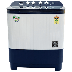 TCL 8 kg 5 Star Semi Automatic Washing Machine with Lint Filter (T102-D80GP, Dark Blue)