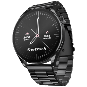 fastrack Dezire FX1 Smartwatch with Bluetooth Calling (35mm UltraVU HD Display, IP68 Water Resistant, Black Strap)