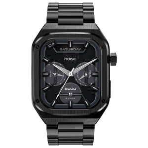 noise ColorFit Chrome Smartwatch with Activity Tracker (46.99mm AMOLED Display, IP68 Water Resistance, Elite Black Strap)