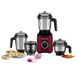 atomberg Zenova 550 Watt 4 Jars Mixer Grinder (18000 RPM, Hands Free, Red Wine)