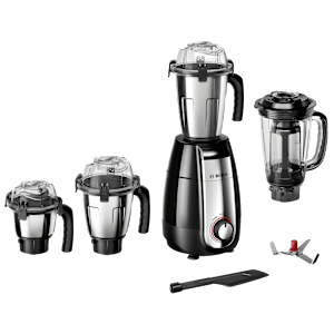 BOSCH TrueMixx Pro 1000 Watt 4 Jars Mixer Grinder (24000 RPM, Stone Pounding Technology, Black)