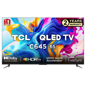 TCL 65C645 165 cm (65 inch) QLED 4K Ultra HD Google TV with Dolby Audio & Dolby Vision