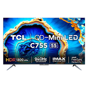 TCL C755 140 cm (55 inch) Mini LED 4K Ultra HD Google TV with Dolby Vision and Dolby Atmos (2023 model)