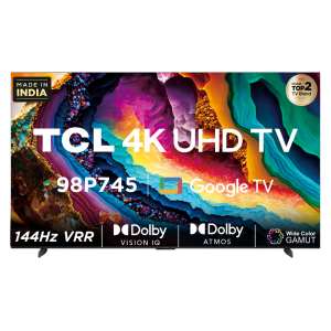 TCL P745 249 cm (98 inch) 4K Ultra HD LED Google TV with Dolby Vision and Dolby Atmos (2023 model)