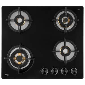 KAFF BLH 604 Tempered Glass Top 4 Burner Automatic Electric Hob (Flame Failure Device, Black)