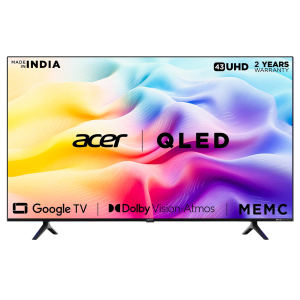 acer V Series 109 cm (43 inch) QLED 4K Ultra HD Google TV with Dolby Vision and Dolby Atmos (2023 model)