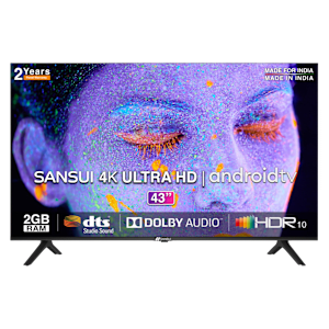 SANSUI 109 cm (43 inch) 4K Ultra HD LED Android TV with Dolby Atmos (2022 model)