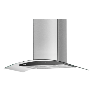 GLEN GL 6063 SS 90cm 1200m3/hr Ducted Auto Clean Ceiling Mounted Chimney with Touch Control Panel (Silver)