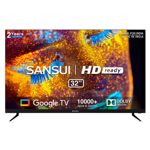 SANSUI 80 cm (32 inch) HD Ready LED Smart Google TV with Dolby Audio (2023 model)